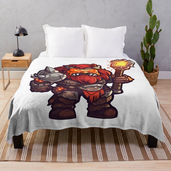 Item preview, Red Orc Warrior With Fire Mace designed and sold by TaurusDigital.
