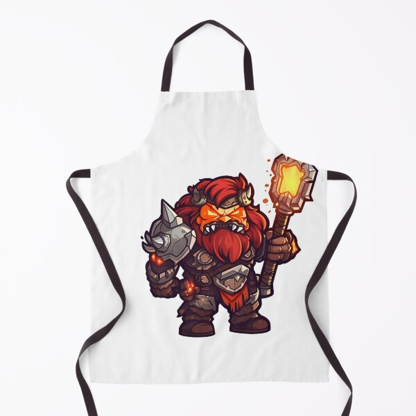 Item preview, Red Orc Warrior With Fire Mace designed and sold by TaurusDigital.