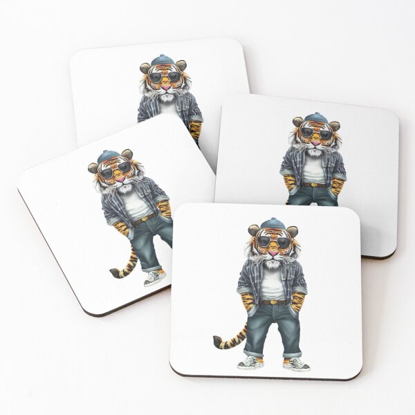 Item preview, Hipster Tiger V5 designed and sold by HipsterAnimals.