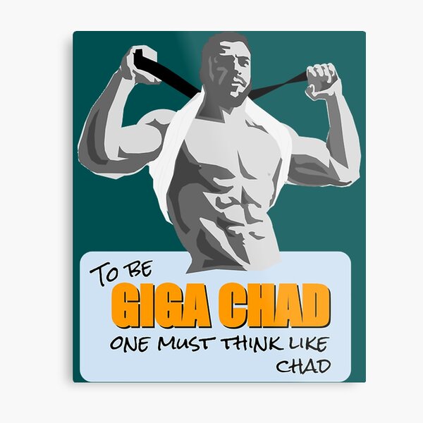 giga chad meme' Poster, picture, metal print, paint by Lowpoly