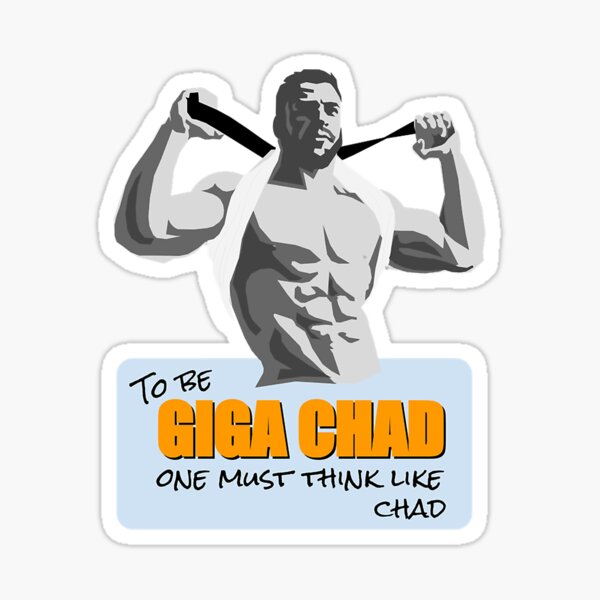 Giga Chad Meme Sticker for Sale by Rhynes02