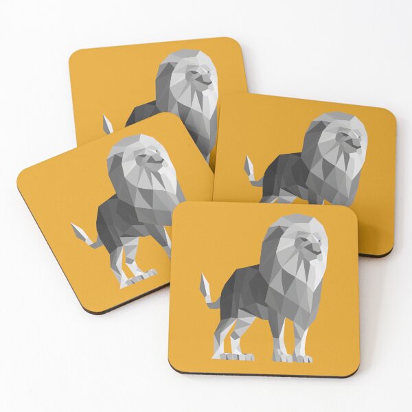 Item preview, Gray Geometric Lion designed and sold by shaldesign.