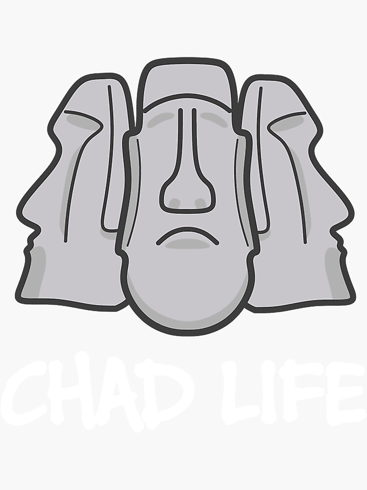 Giga Chad Meme Sticker for Sale by Rhynes02