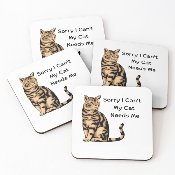 Item preview, Sorry I Cant My Cat Needs Me Sticker designed and sold by BOUMNESS.