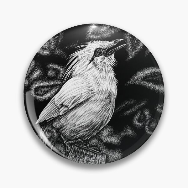 Item preview, Bali starling illustration designed and sold by LorenDowding.
