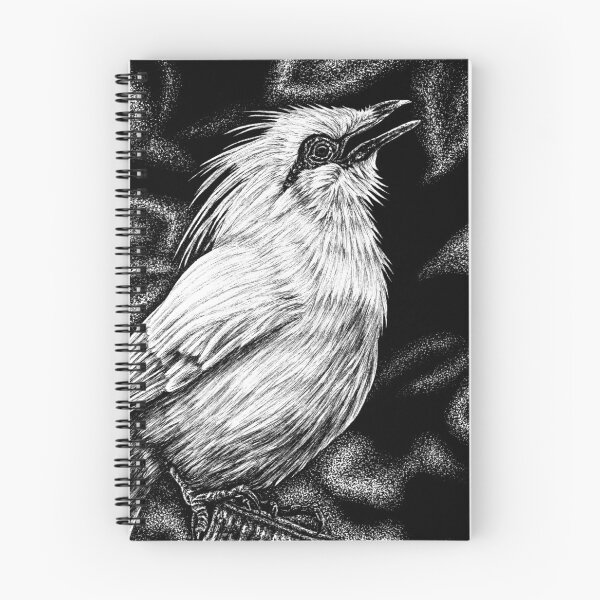Item preview, Bali starling illustration designed and sold by LorenDowding.