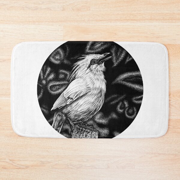 Item preview, Bali starling illustration designed and sold by LorenDowding.