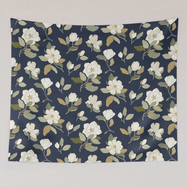 Item preview, Magnolia on indigo designed and sold by LavishSeason.
