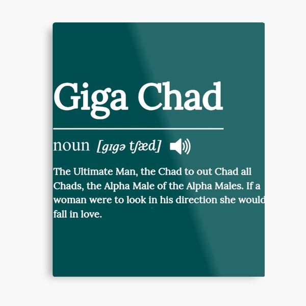 giga chad meme' Poster, picture, metal print, paint by Lowpoly