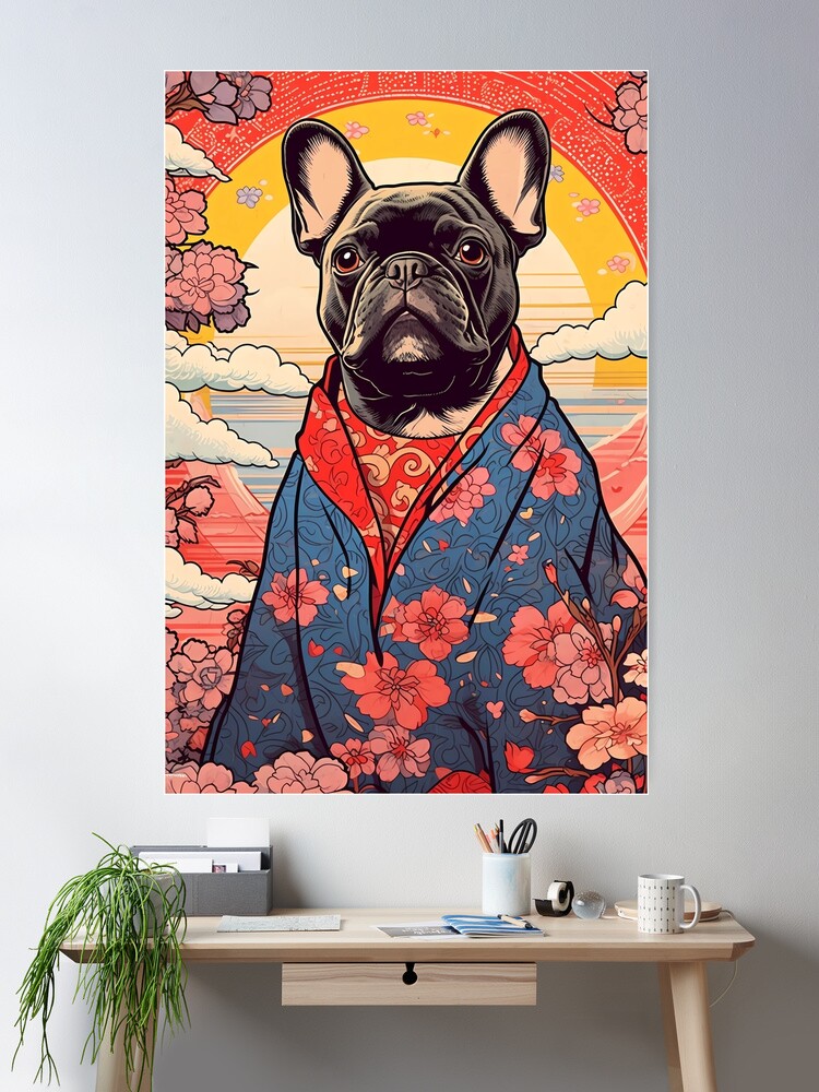 Dog Bulldog Fabric Kokka Japanese Canvas -  in 2023