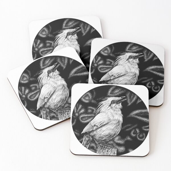 Item preview, Bali starling illustration designed and sold by LorenDowding.