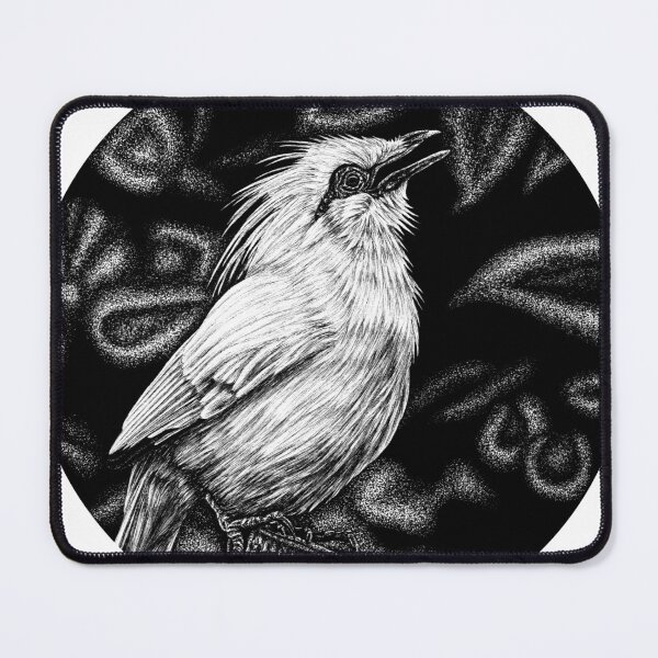 Item preview, Bali starling illustration designed and sold by LorenDowding.
