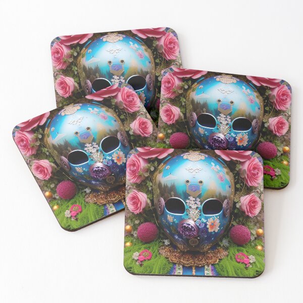 Item preview, Robotic head with natural elements, illustration. designed and sold by HAKKI ARSLAN.
