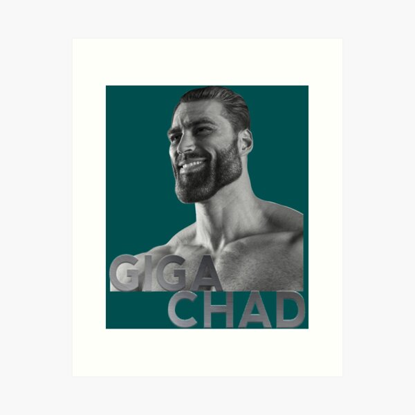 blonde chad, yes chad meme, twitter giga chad meme Active Photographic  Print for Sale by VirginForestSho