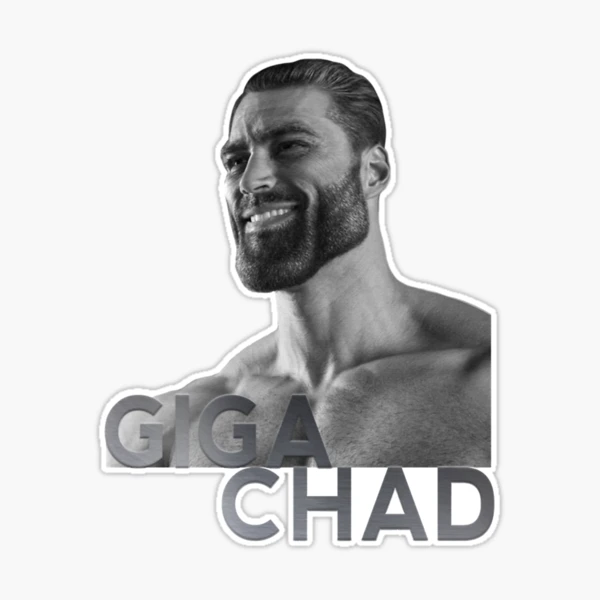 freetoedit gigachad chad giga chad sticker by @c03urtriste