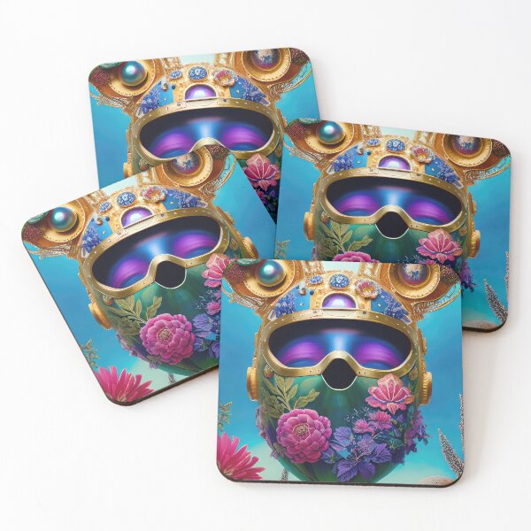 Item preview, Robotic head with natural elements, illustration. designed and sold by HAKKI ARSLAN.