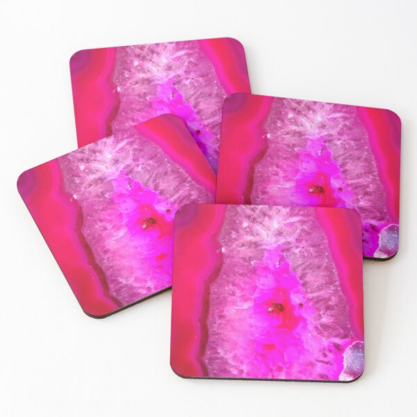 Item preview, CROSS SECTION THROUGH A PINK GEODE CRYSTAL designed and sold by mymumsart.