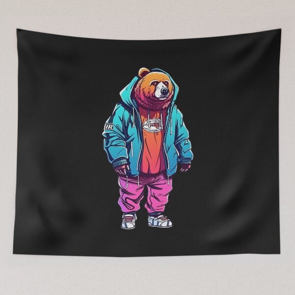 Item preview, Bear in winter outfit designed and sold by hamishby.