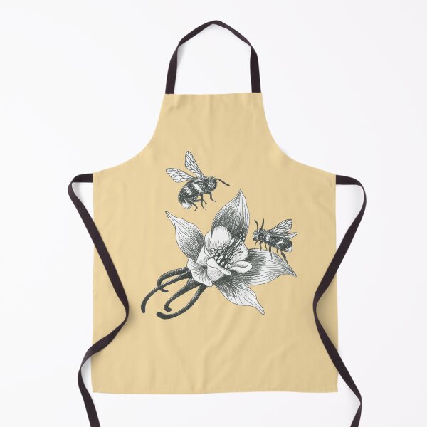 Item preview, honey bees on wild aquilegia flowers designed and sold by EllenLambrichts.