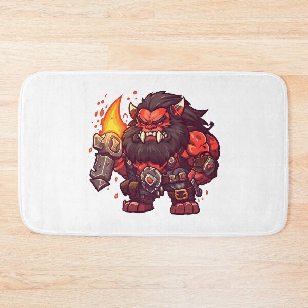 Item preview, Red Orc Warrior With Flame Mace designed and sold by TaurusDigital.