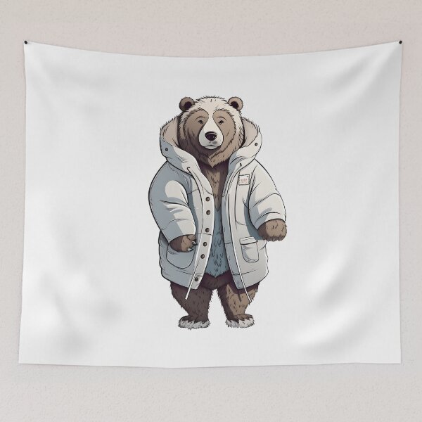 Item preview, Bear in winter outfit designed and sold by hamishby.