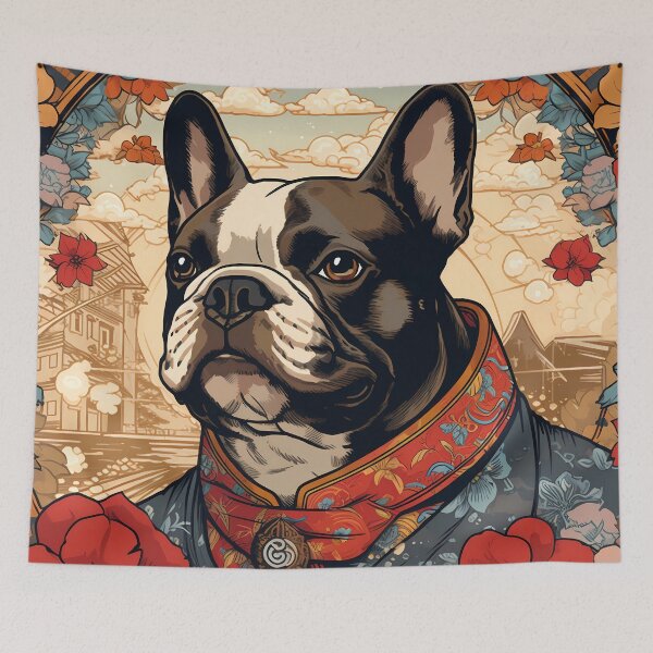 Item preview, french bulldog dog japanese art designed and sold by MDCGraphics.