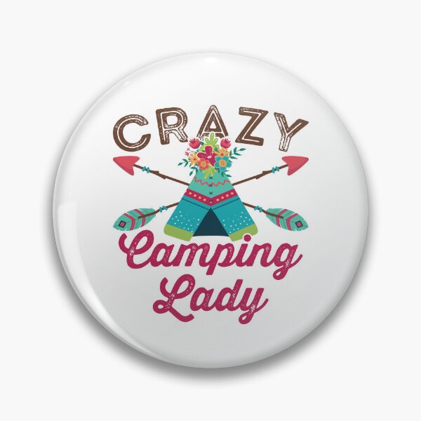 Item preview, Crazy Camping Lady Cute Camper Women designed and sold by jaygo.