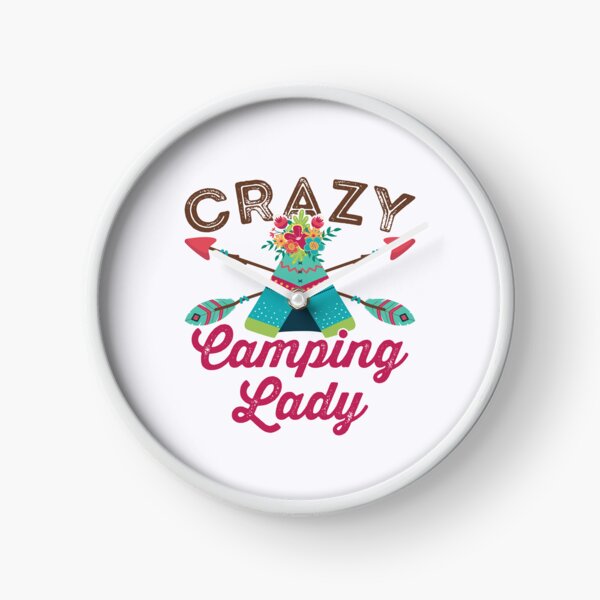 Item preview, Crazy Camping Lady Cute Camper Women designed and sold by jaygo.