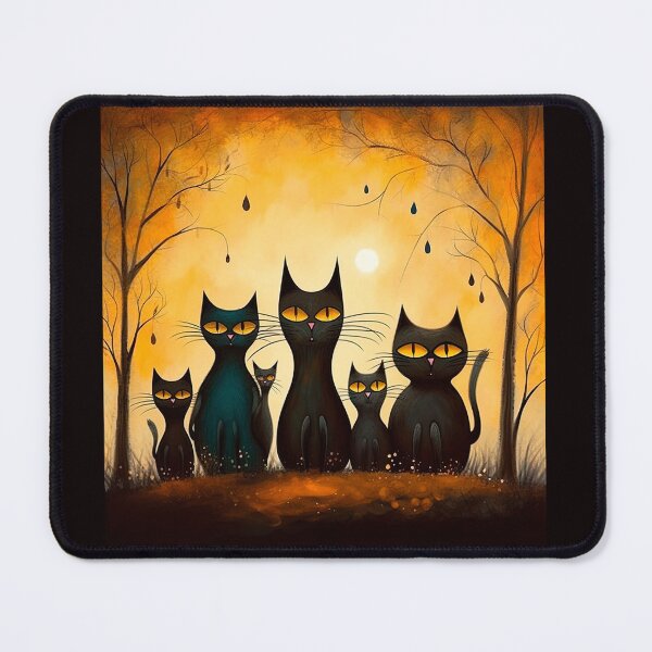 Item preview, Whimsical Cat Family Portrait designed and sold by Kingkachurro.