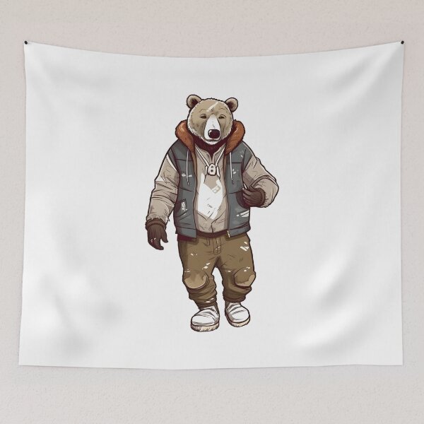 Item preview, Bear in winter outfit designed and sold by hamishby.