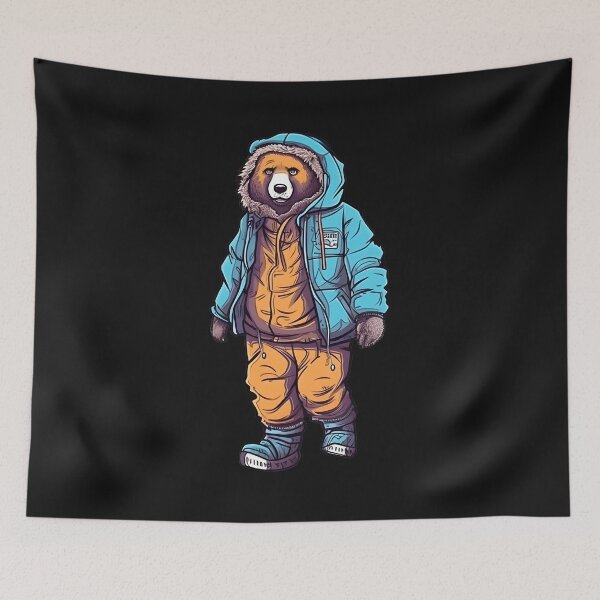 Item preview, Bear in winter outfit designed and sold by hamishby.