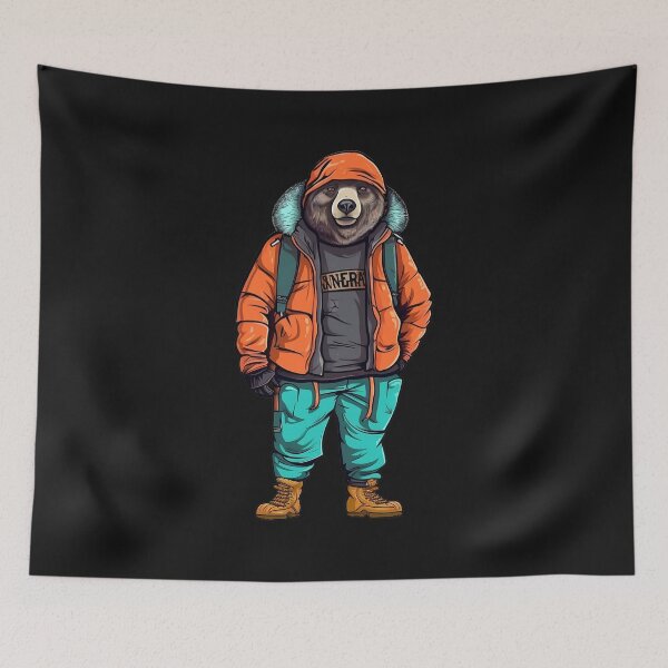 Item preview, Bear in winter outfit designed and sold by hamishby.