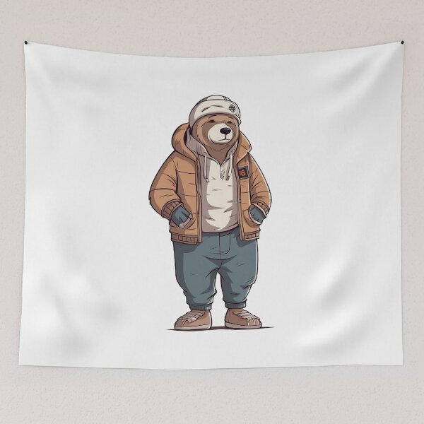 Item preview, Bear in winter outfit designed and sold by hamishby.