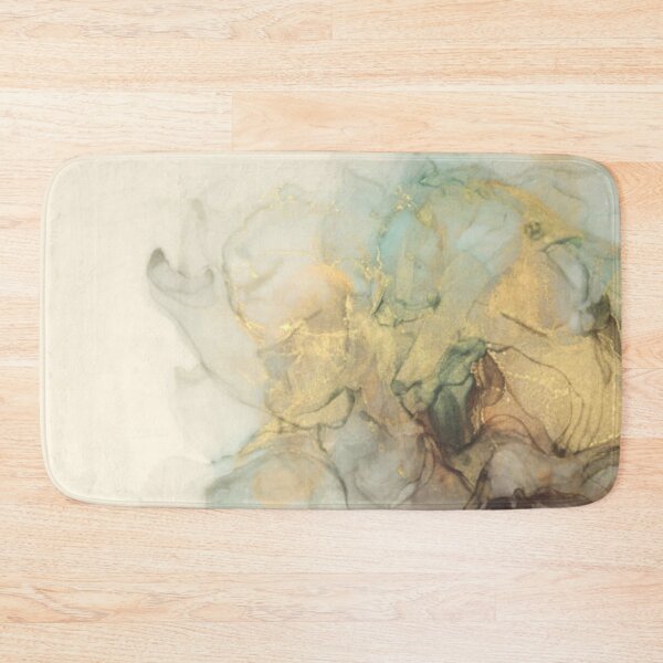 Item preview, Art Abstract watercolor flow smoke blot painting. Color canvas marble texture background. Gold (bronze) Alcohol ink. designed and sold by MTShoppingLine.
