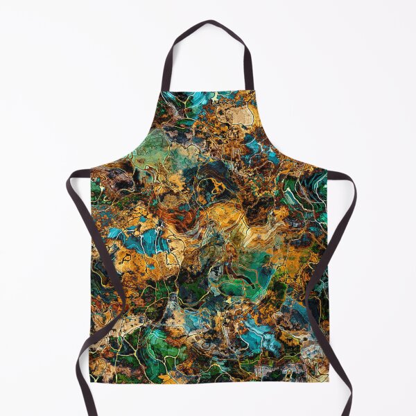 Item preview, Rich Gold, Emerald and Sapphire Blues Abstract designed and sold by Trevor Hirst.