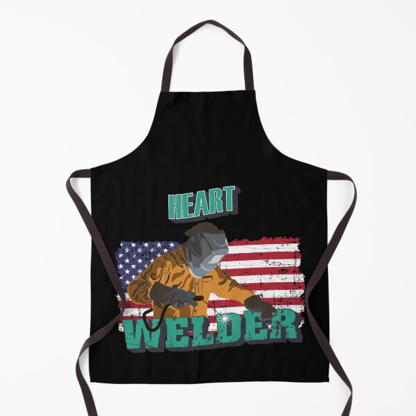 Item preview, Heart welder US flag distressed welding man designed and sold by HomeCoquette.