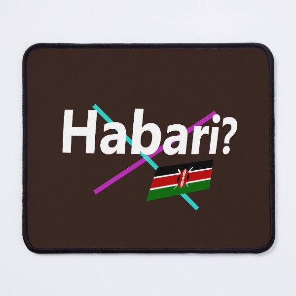 Item preview, Habari (hello in Swahili) abstract design designed and sold by lobodelnoir.