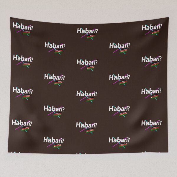 Item preview, Habari (hello in Swahili) abstract design designed and sold by lobodelnoir.