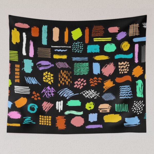 Item preview, Collection of colorful bright dry paint brush marker ink stokes textures. designed and sold by MTShoppingLine.