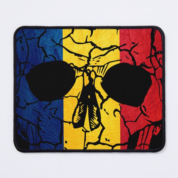 Item preview, Skull Flag of Romania,halloween designed and sold by EpicMaps.