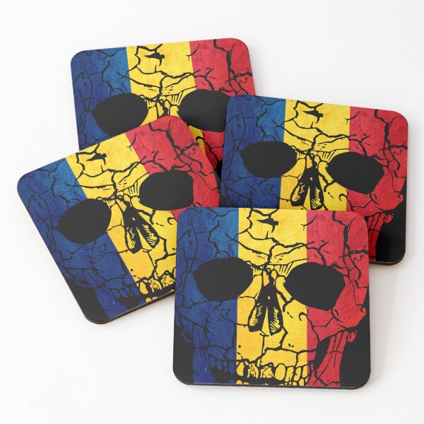 Item preview, Skull Flag of Romania,halloween designed and sold by EpicMaps.