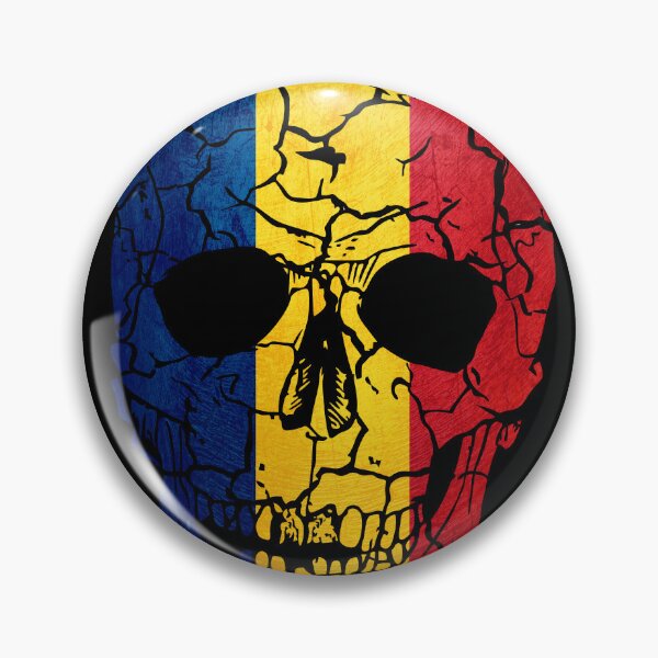 Item preview, Skull Flag of Romania,halloween designed and sold by EpicMaps.
