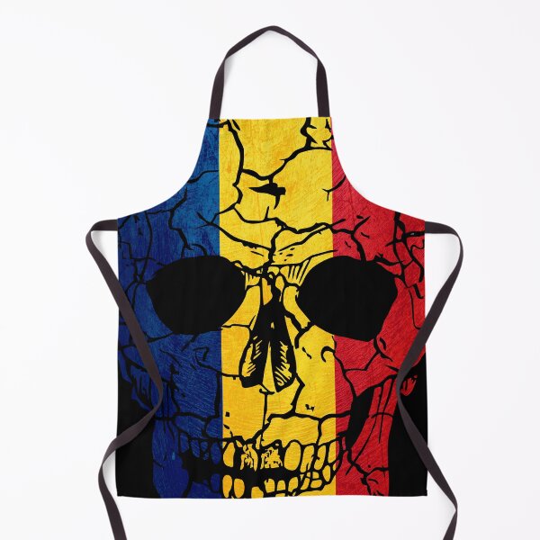 Item preview, Skull Flag of Romania,halloween designed and sold by EpicMaps.
