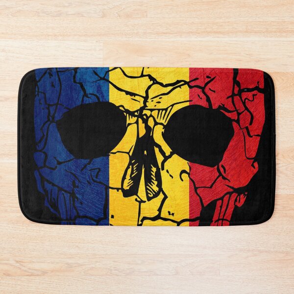 Item preview, Skull Flag of Romania,halloween designed and sold by EpicMaps.