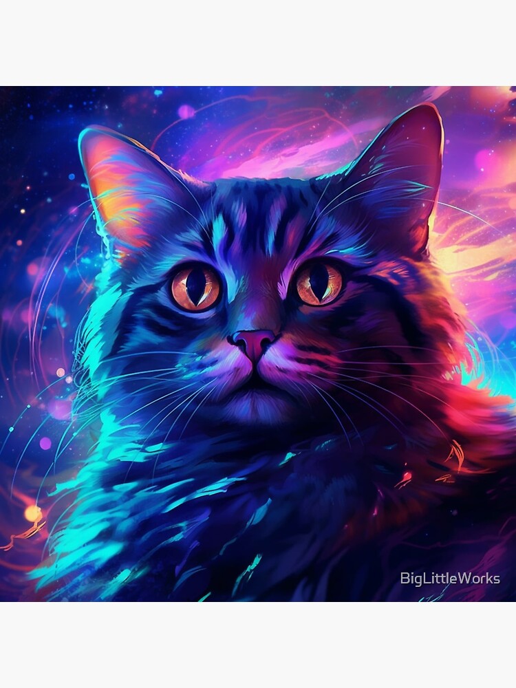 Neon Cat stock illustration. Illustration of elegance - 40169808