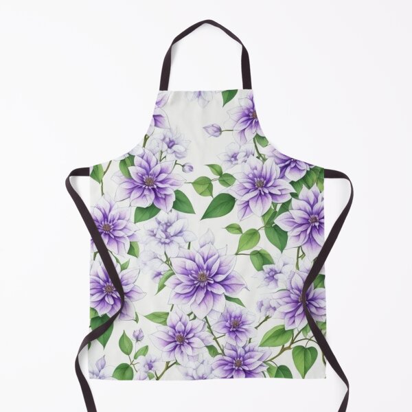 Item preview, Purple Clematis Flowers - Beautiful Floral Wall Art Print. designed and sold by Vlad-Nik001.