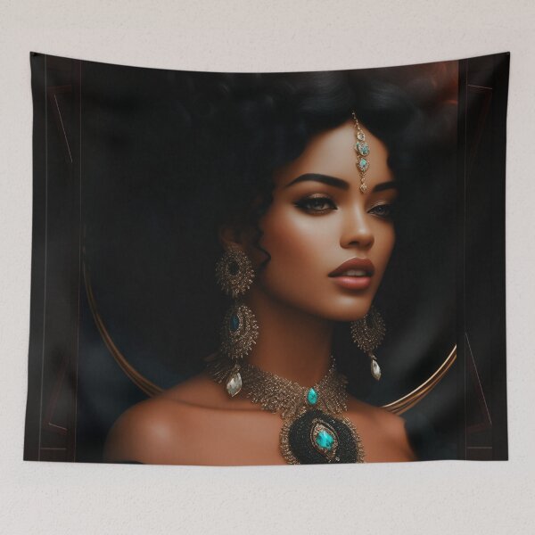 Artikelvorschau, Porträt von Lady Estania Phaeneous Ein wunderschönes KI-Konzeptkunstporträt von Xzendor7 entworfen und verkauft von Xzendor7 Digital Art Creations.