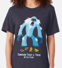 Cinnamon Toast and Tacos on the Floor Slim Fit T-Shirt