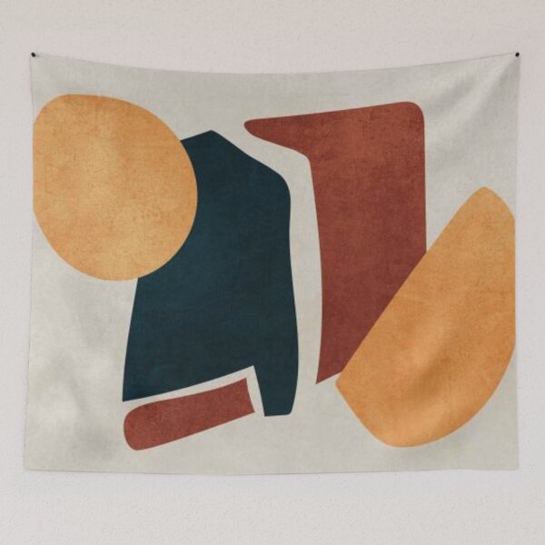 Item preview, Irregular geometrical shapes, abstract illustration painting. Non figurative artwork with acrylic like texture designed and sold by MTShoppingLine.