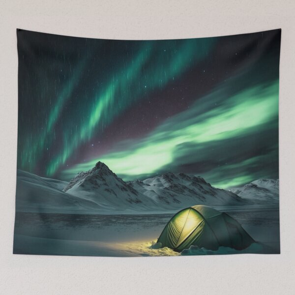 Item preview, Aurora Borealis Northern Lights/Space Night Sky/Planetary Landscap Art designed and sold by aiphotosart.